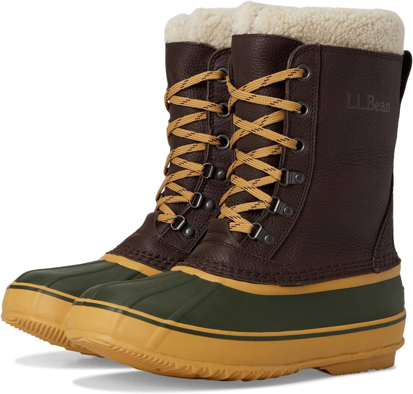 Ботинки L.L.Bean Men's Snow Boots Tumbled Leather Lace, Deepest Brown/Forest Shade
Ботинки L.L.Bean Men's Snow Boots Tumbled Leather Lace, Deepest Brown/Forest Shade