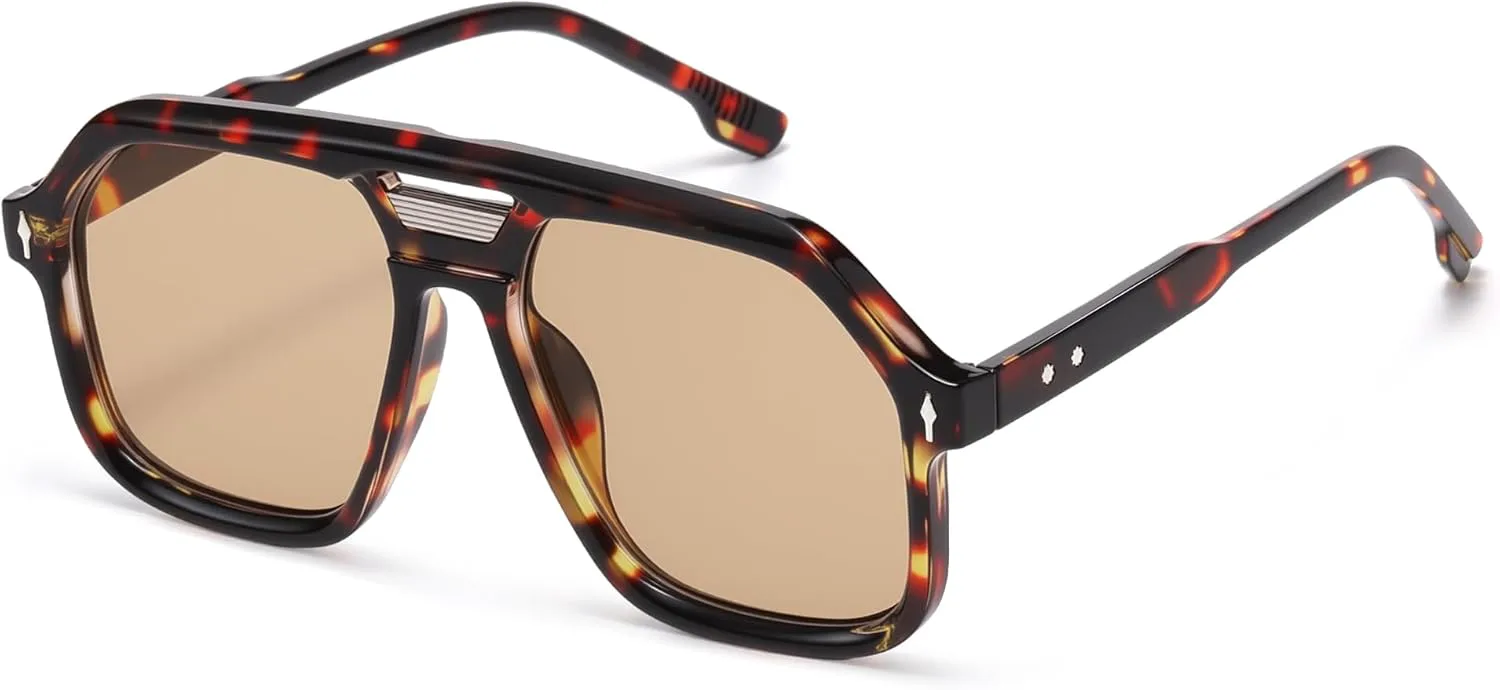 Модные солнцезащитные очки-авиаторы VANLINKER большого размера в стиле ретро-винтаж для женщин и мужчин, дизайнерская модель VL9937, Tortoise Frame Brown Lens
Модные солнцезащитные очки-авиаторы VANLINKER большого размера в стиле ретро-винтаж для женщин и мужчин, дизайнерская модель VL9937, Tortoise Frame Brown Lens