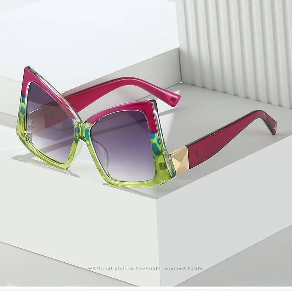 Женские солнцезащитные очки неправильной формы, двухцветная оправа, «кошачий глаз», роскошные солнцезащитные очки с защитой от УФ-излучения UV400 TVTBBVV, Purple
Женские солнцезащитные очки неправильной формы, двухцветная оправа, «кошачий глаз», роскошные солнцезащитные очки с защитой от УФ-излучения UV400 TVTBBVV, Purple