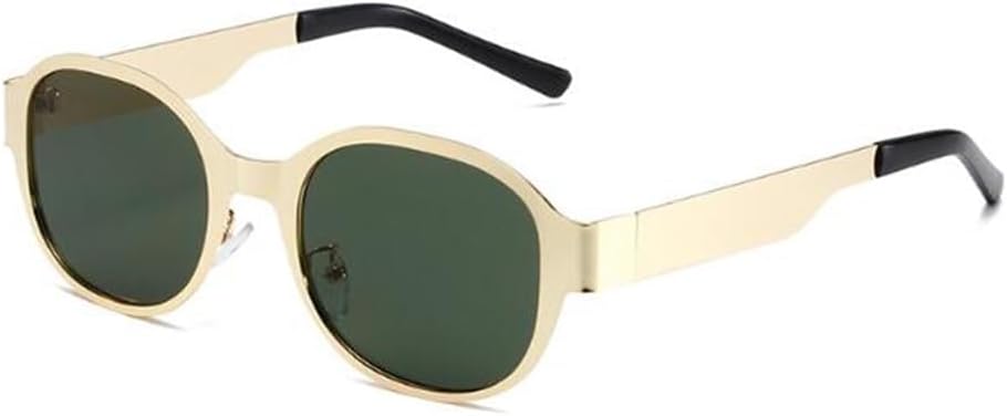 Ретро-солнцезащитные очки овальной формы для женщин и мужчин. Модные очки в металлической оправе с защитой от УФ-излучения UV400 Weloveushop, Gold Frame Dark Green Flakes
Ретро-солнцезащитные очки овальной формы для женщин и мужчин. Модные очки в металлической оправе с защитой от УФ-излучения UV400 Weloveushop, Gold Frame Dark Green Flakes