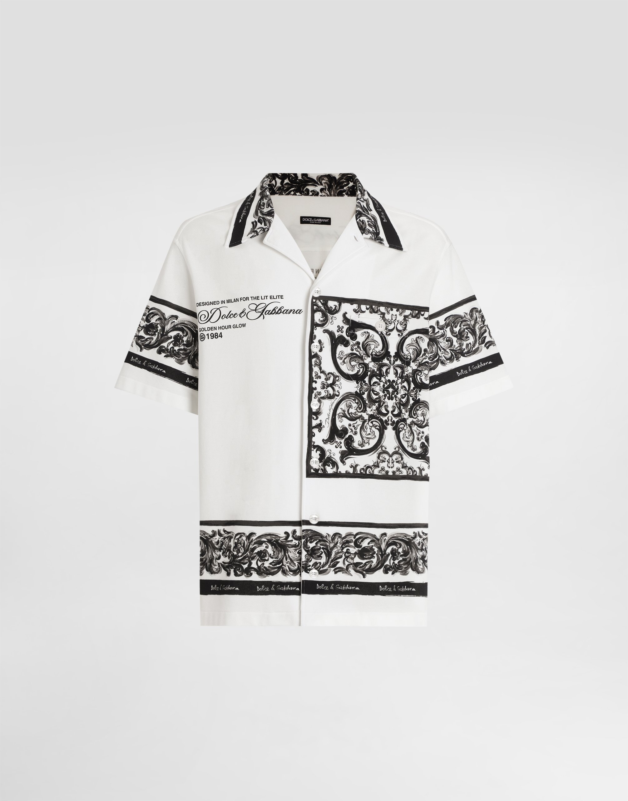 Гавайская рубашка из двойного пике с принтом майолика Dolce & Gabbana, мультиколор
Гавайская рубашка из двойного пике с принтом майолика Dolce & Gabbana, мультиколор