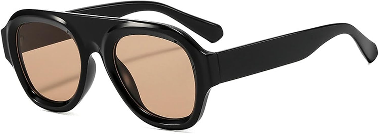 COTIA Большие модные солнцезащитные очки-пилот для женщин и мужчин, винтажные квадратные солнцезащитные очки с индивидуальным дизайном, очки для активного отдыха и путешествий, Black Tea
COTIA Большие модные солнцезащитные очки-пилот для женщин и мужчин, винтажные квадратные солнцезащитные очки с индивидуальным дизайном, очки для активного отдыха и путешествий, Black Tea