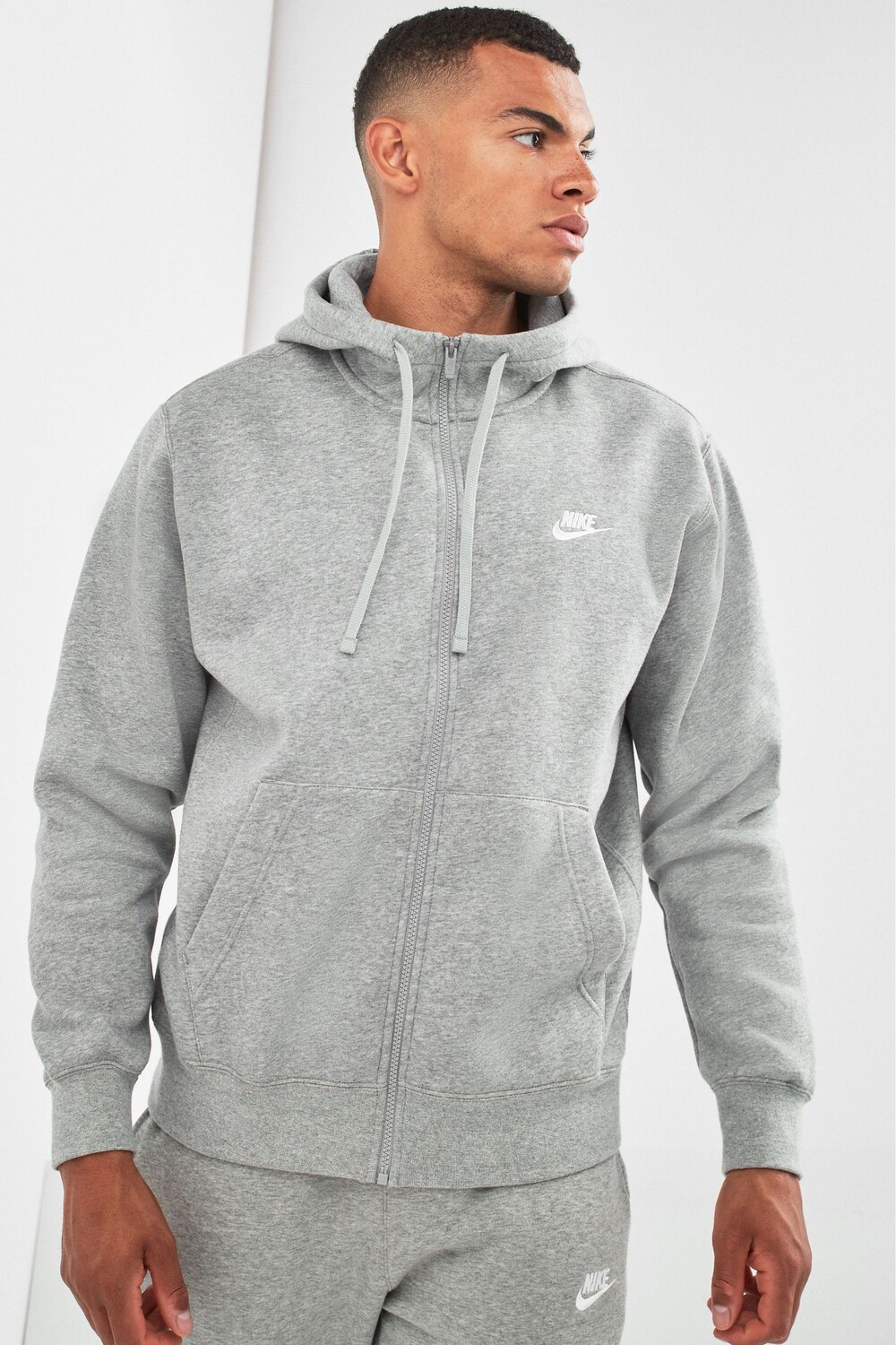 Клубная толстовка на молнии Nike, серый 
Клубная толстовка на молнии Nike, серый