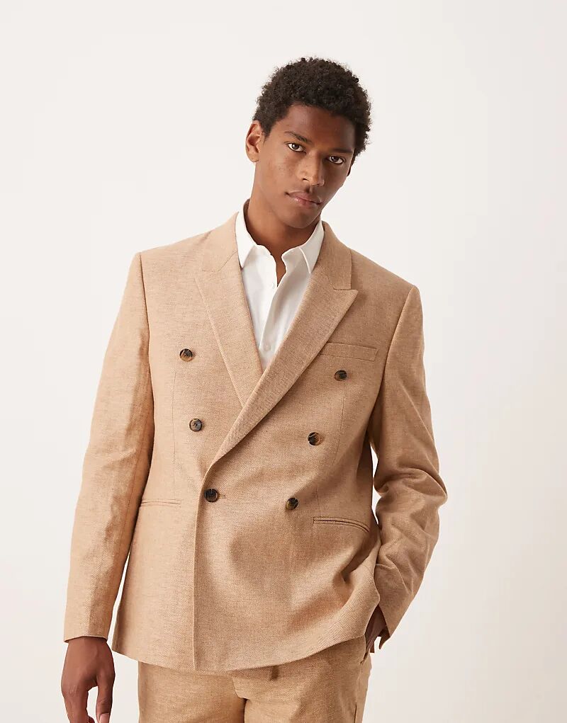 Двубортный пиджак ASOS DESIGN из льняной смеси, цвет верблюжий
Двубортный пиджак ASOS DESIGN из льняной смеси, цвет верблюжий
