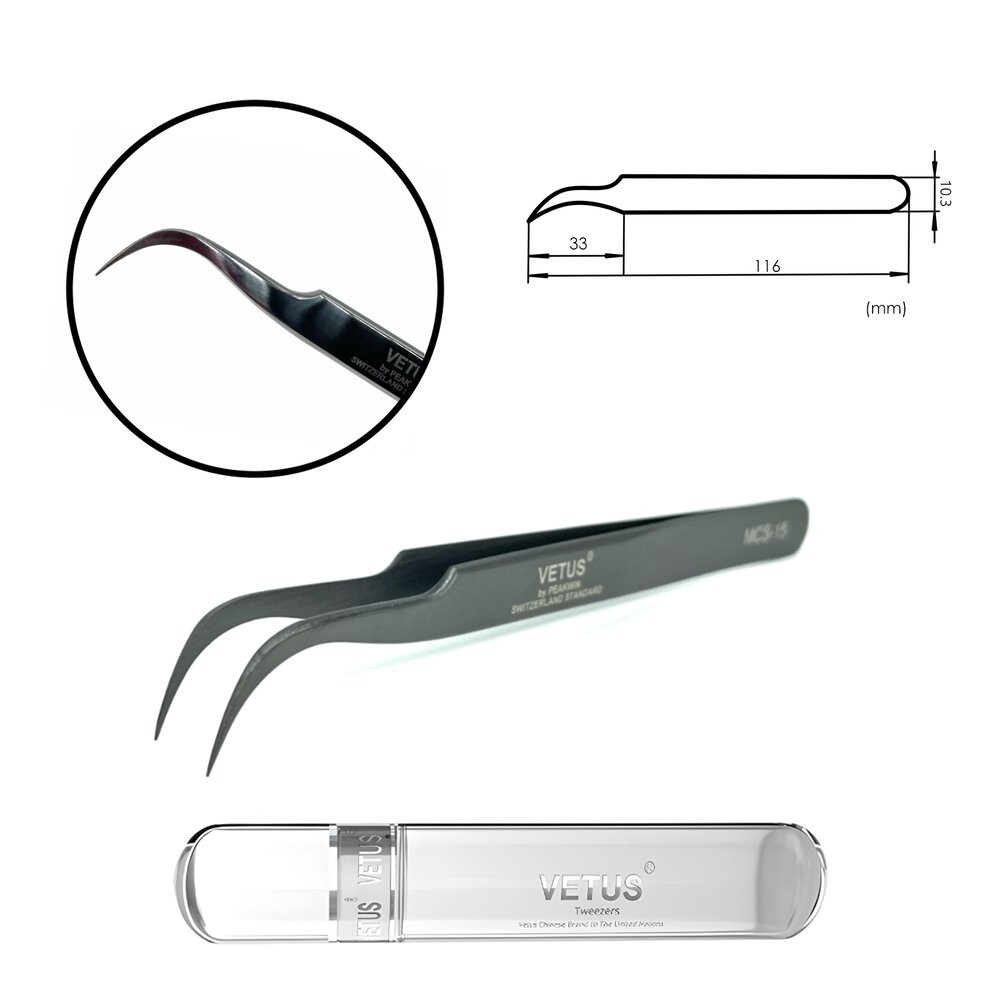 Пинцет Vetus MCS-15, черный
Пинцет Vetus MCS-15, черный