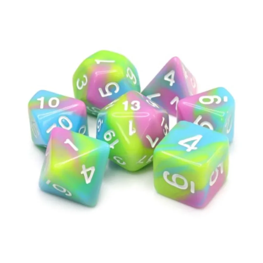 Набор Poly — пастельный панк с белым (7), Dice Sets - Resin/Acrylic - Rainbow & Multi-Colored (Foam Brain Games)
Набор Poly — пастельный панк с белым (7), Dice Sets - Resin/Acrylic - Rainbow & Multi-Colored (Foam Brain Games)