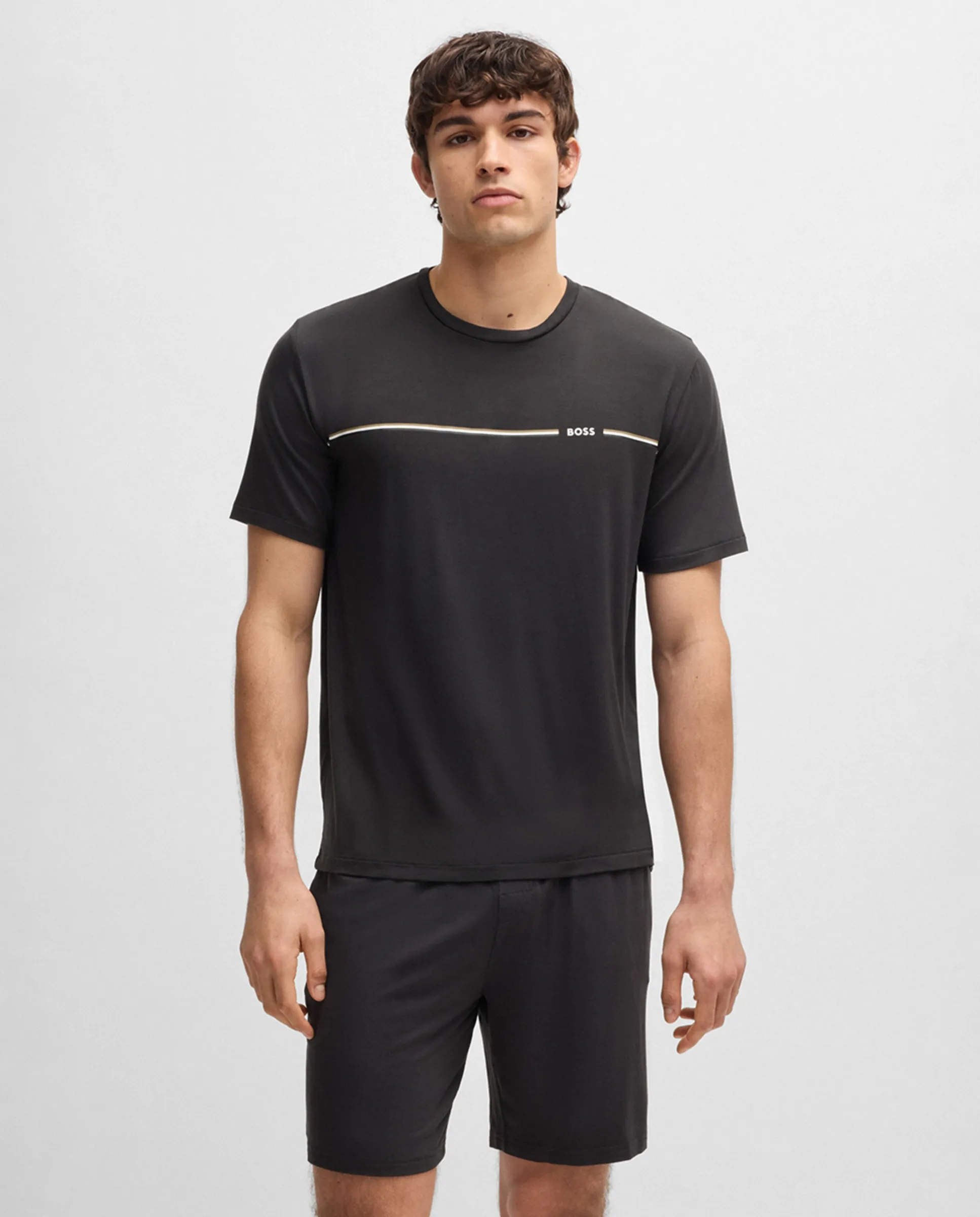 Мужская пижама короткая из бамбука Boss, серый
Мужская пижама короткая из бамбука Boss, серый