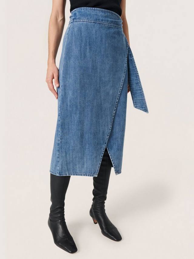 Юбка миди Alba Wrap из денима Soaked In Luxury, Classic Blue Denim
Юбка миди Alba Wrap из денима Soaked In Luxury, Classic Blue Denim