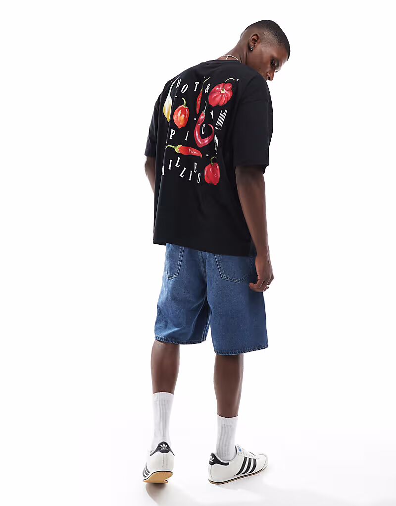 Футболка свободного кроя ASOS DESIGN с принтом чили черного цвета
Футболка свободного кроя ASOS DESIGN с принтом чили черного цвета