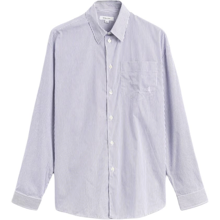 Футболка с вышитым логотипом в полоску SPORTY & RICH, синяя
Футболка с вышитым логотипом в полоску SPORTY & RICH, синяя