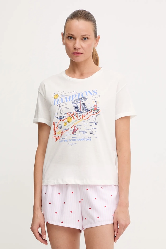 Хлопковая пижамная футболка Women'Secret, белый
Хлопковая пижамная футболка Women'Secret, белый