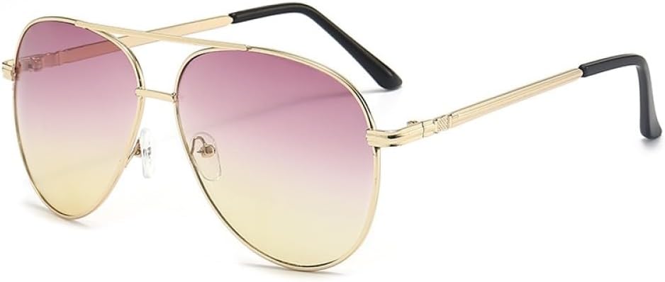 Модные солнцезащитные очки 2027 года для женщин и мужчин, с градиентными линзами, металлической оправой, для пляжа и вождения, защита от УФ-излучения UV400 MTZJH, Purple Yellow
Модные солнцезащитные очки 2027 года для женщин и мужчин, с градиентными линзами, металлической оправой, для пляжа и вождения, защита от УФ-излучения UV400 MTZJH, Purple Yellow