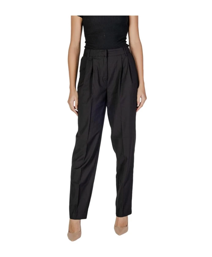 Женские осенние брюки из смеси эластана Vila, черный
Женские осенние брюки из смеси эластана Vila, черный