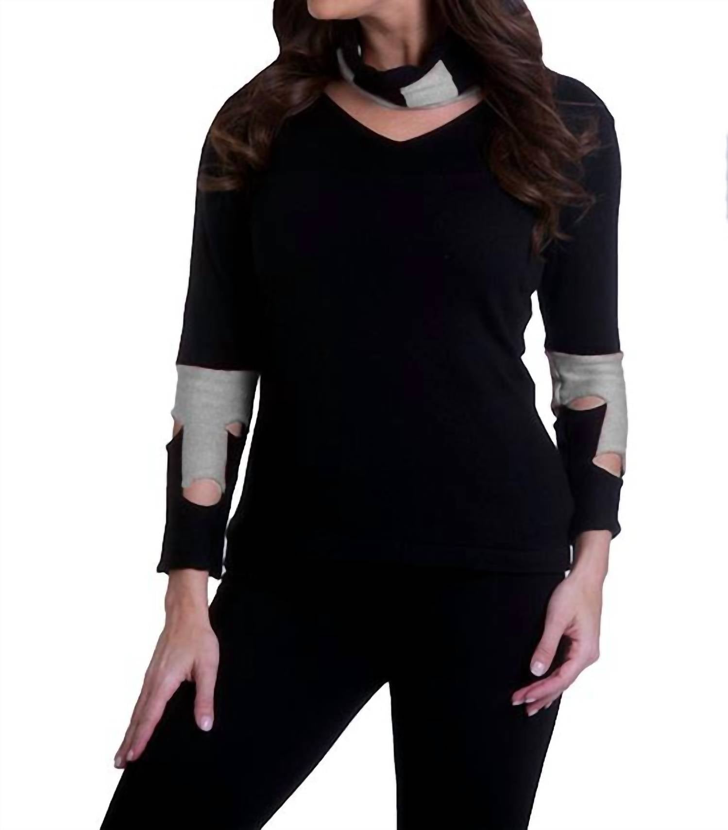 Свитер Cut Work черного/каменного цвета ANGEL
Свитер Cut Work черного/каменного цвета ANGEL