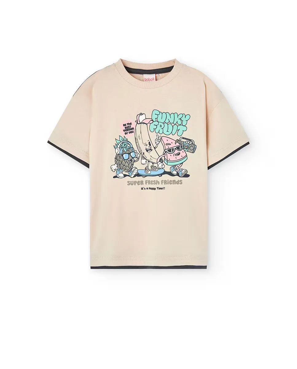 Футболка для мальчиков с короткими рукавами и круглым вырезом Boboli, цвет Crudo
Футболка для мальчиков с короткими рукавами и круглым вырезом Boboli, цвет Crudo