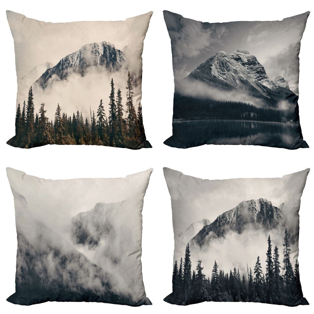 ABAKUHAUS Mountain Декоративные чехлы для подушек, набор из 4 шт., сцена с холмами Мисти Пикс, двусторонняя цифровая печать Modern Accent, 40 x 40 см, темно-синий цвет яичной скорлупы
ABAKUHAUS Mountain Декоративные чехлы для подушек, набор из 4 шт., сцена с холмами Мисти Пикс, двусторонняя цифровая печать Modern Accent, 40 x 40 см, темно-синий цвет яичной скорлупы