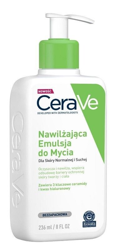CeraVe Nawilżająca Emulsja do Mycia эмульсия для умывания лица и тела, 236 ml
CeraVe Nawilżająca Emulsja do Mycia эмульсия для умывания лица и тела, 236 ml