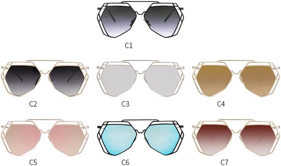 Солнцезащитные очки неправильной формы для женщин и мужчин, с металлической оправой и полой конструкцией, зеркальные, с защитой от УФ-излучения UV400 VFDHN, C5
Солнцезащитные очки неправильной формы для женщин и мужчин, с металлической оправой и полой конструкцией, зеркальные, с защитой от УФ-излучения UV400 VFDHN, C5