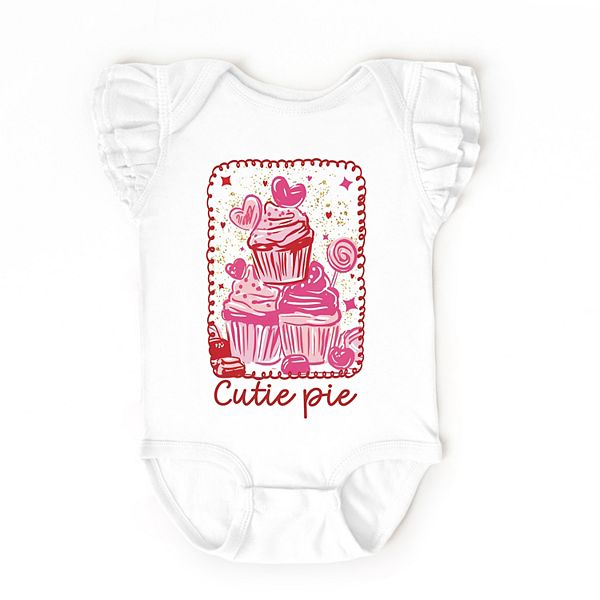 Боди с рукавами-крылышками Cutie pie cupcakes frame The Juniper Shop, White
Боди с рукавами-крылышками Cutie pie cupcakes frame The Juniper Shop, White