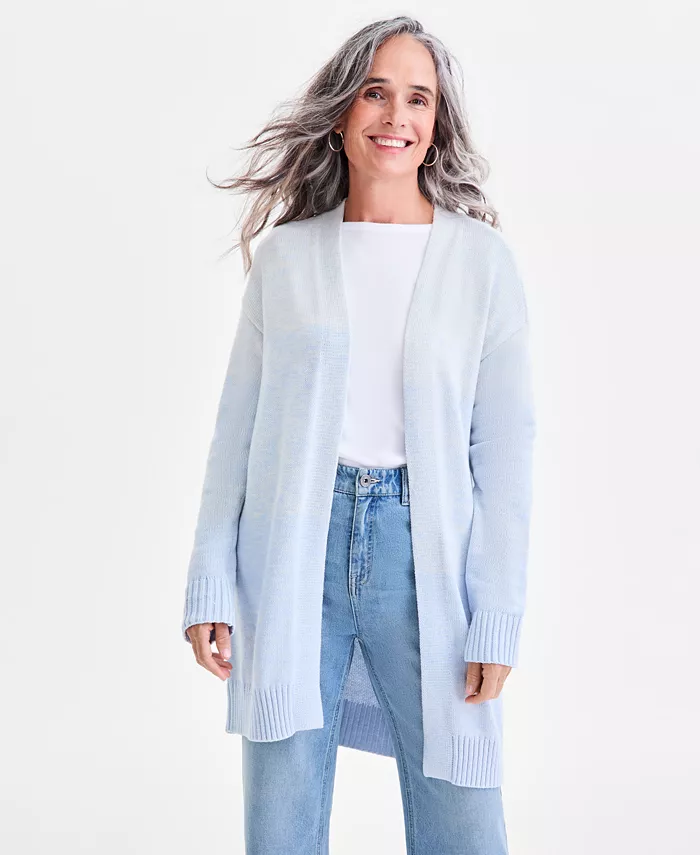 Длинный кардиган с открытым передом, выполненный в технике «сотовой вязки» Style & Co, синий
Длинный кардиган с открытым передом, выполненный в технике «сотовой вязки» Style & Co, синий