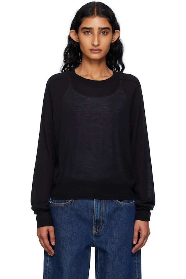 Свитер с круглым вырезом из кашемира Angus Loulou De Saison, черный
Свитер с круглым вырезом из кашемира Angus Loulou De Saison, черный