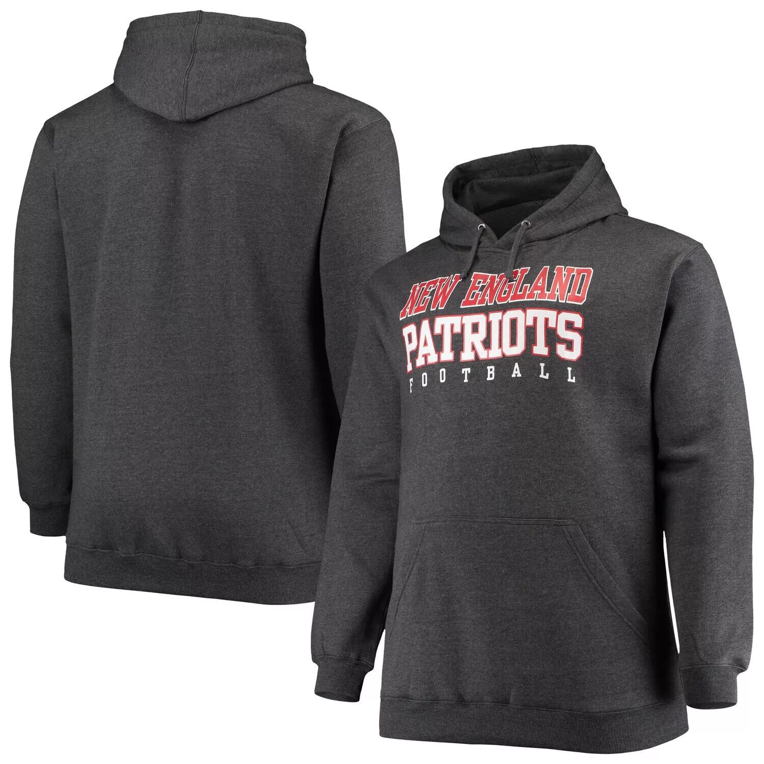 Мужской фирменный темно-серый пуловер New England Patriots Big & Tall Practice с капюшоном Fanatics
Мужской фирменный темно-серый пуловер New England Patriots Big & Tall Practice с капюшоном Fanatics