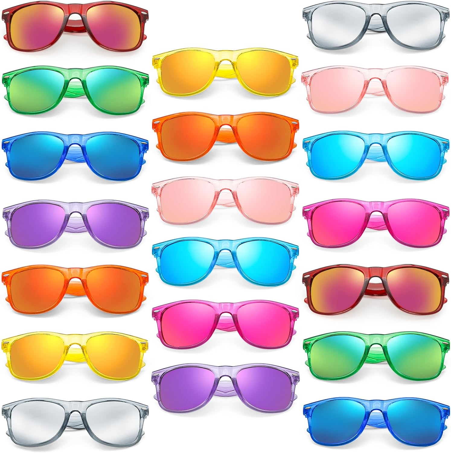 Pibupibu, набор из 10/20 неоновых солнцезащитных очков для вечеринок, оптовая продажа, ретро-очки в стиле 80-х с цветными зеркальными линзами, сувениры для вечеринок, Assorted Colors 20 Packs
Pibupibu, набор из 10/20 неоновых солнцезащитных очков для вечеринок, оптовая продажа, ретро-очки в стиле 80-х с цветными зеркальными линзами, сувениры для вечеринок, Assorted Colors 20 Packs