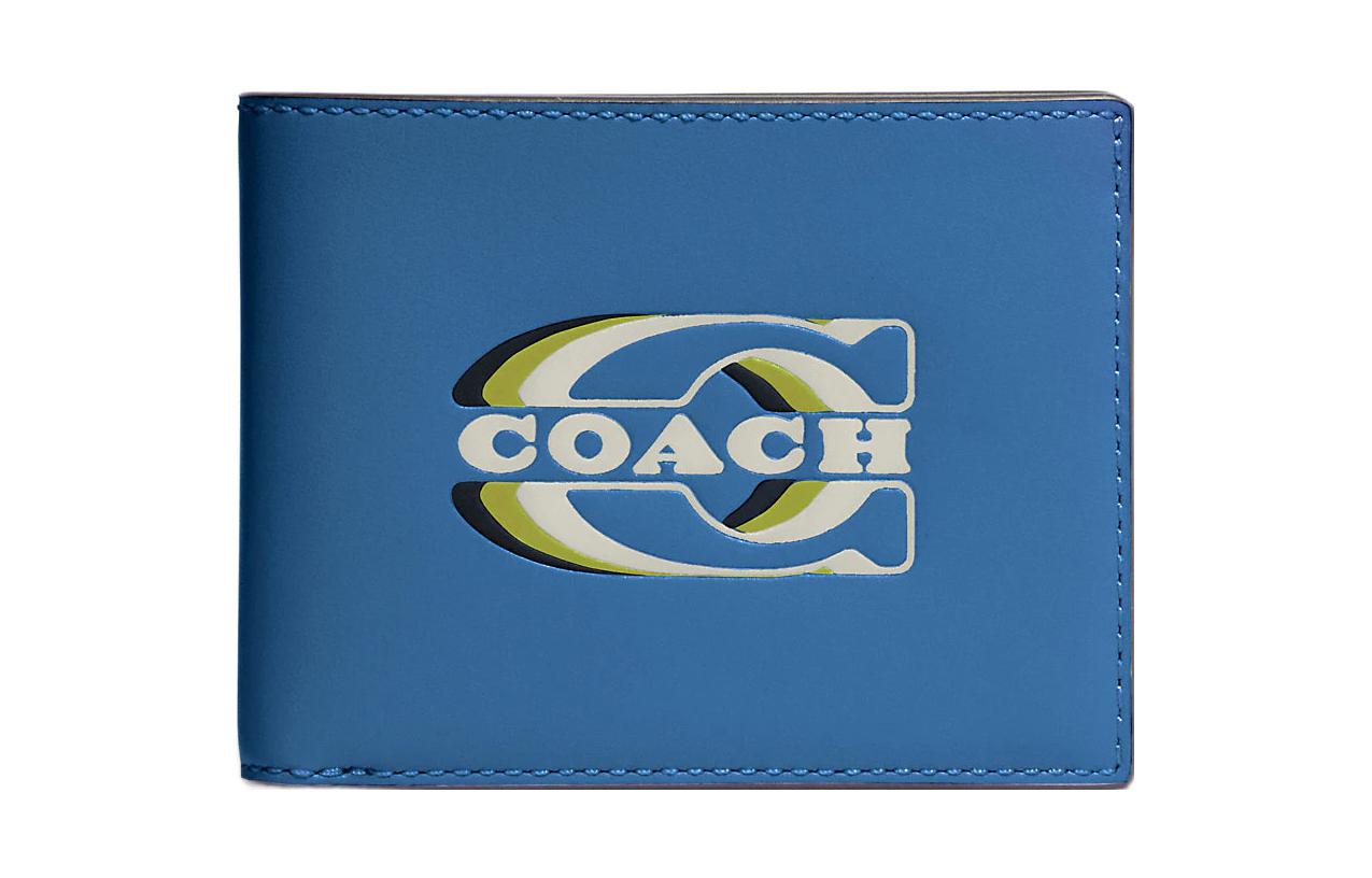 COACH Трёхсекционный кожаный картхолдер для мужчин синий
COACH Трёхсекционный кожаный картхолдер для мужчин синий
