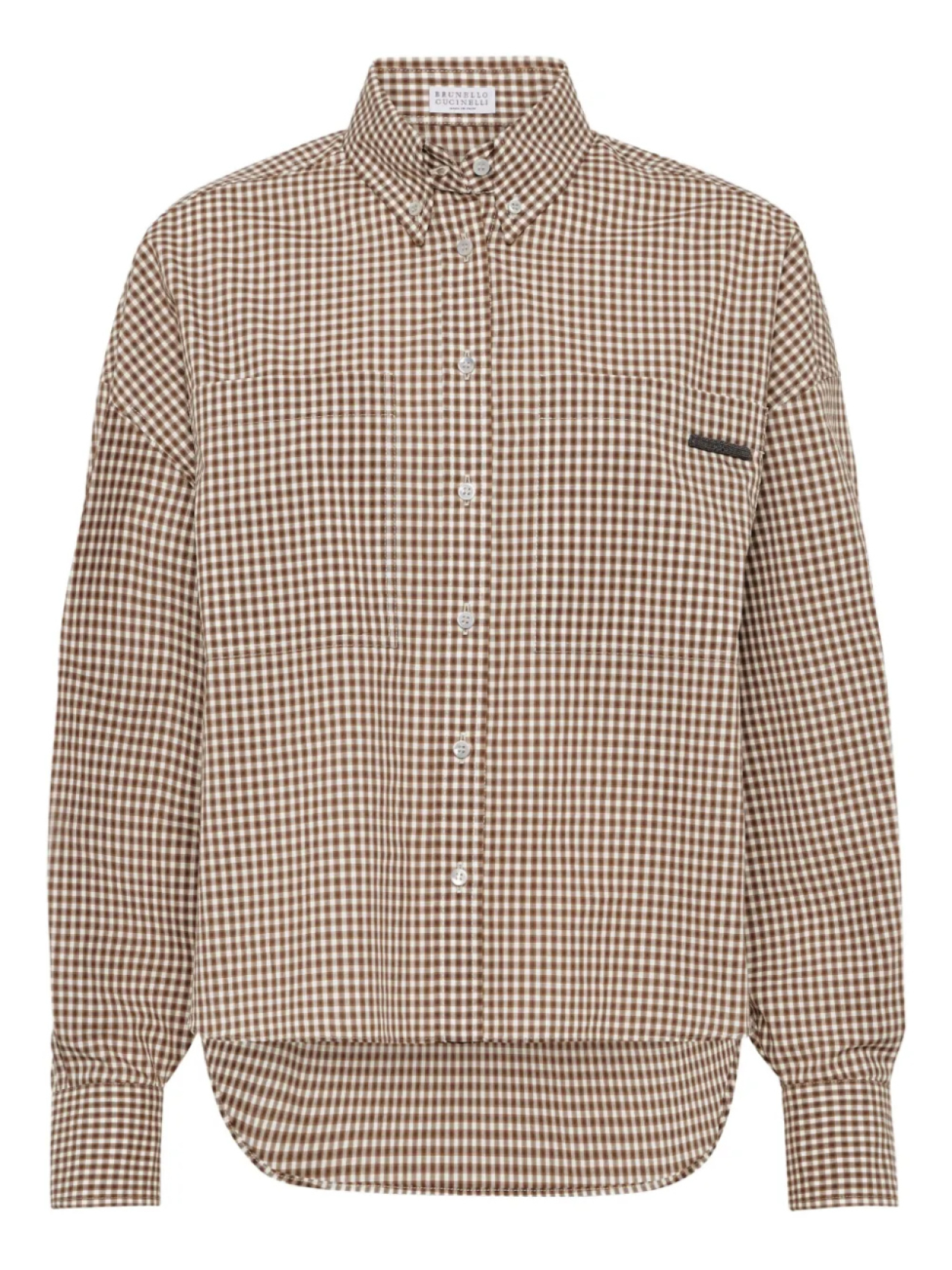 Brunello Cucinelli клетчатая рубашка, коричневый
Brunello Cucinelli клетчатая рубашка, коричневый
