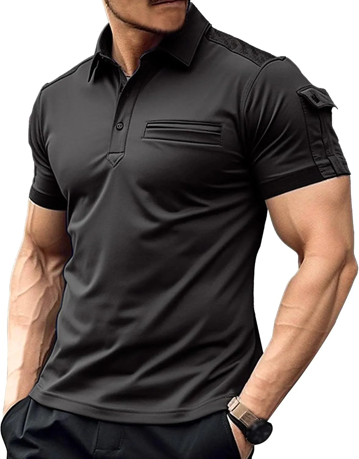 Мужская поло для спорта и отдыха с воротником и облегающим кроем Zylphorix
Мужская поло для спорта и отдыха с воротником и облегающим кроем Zylphorix