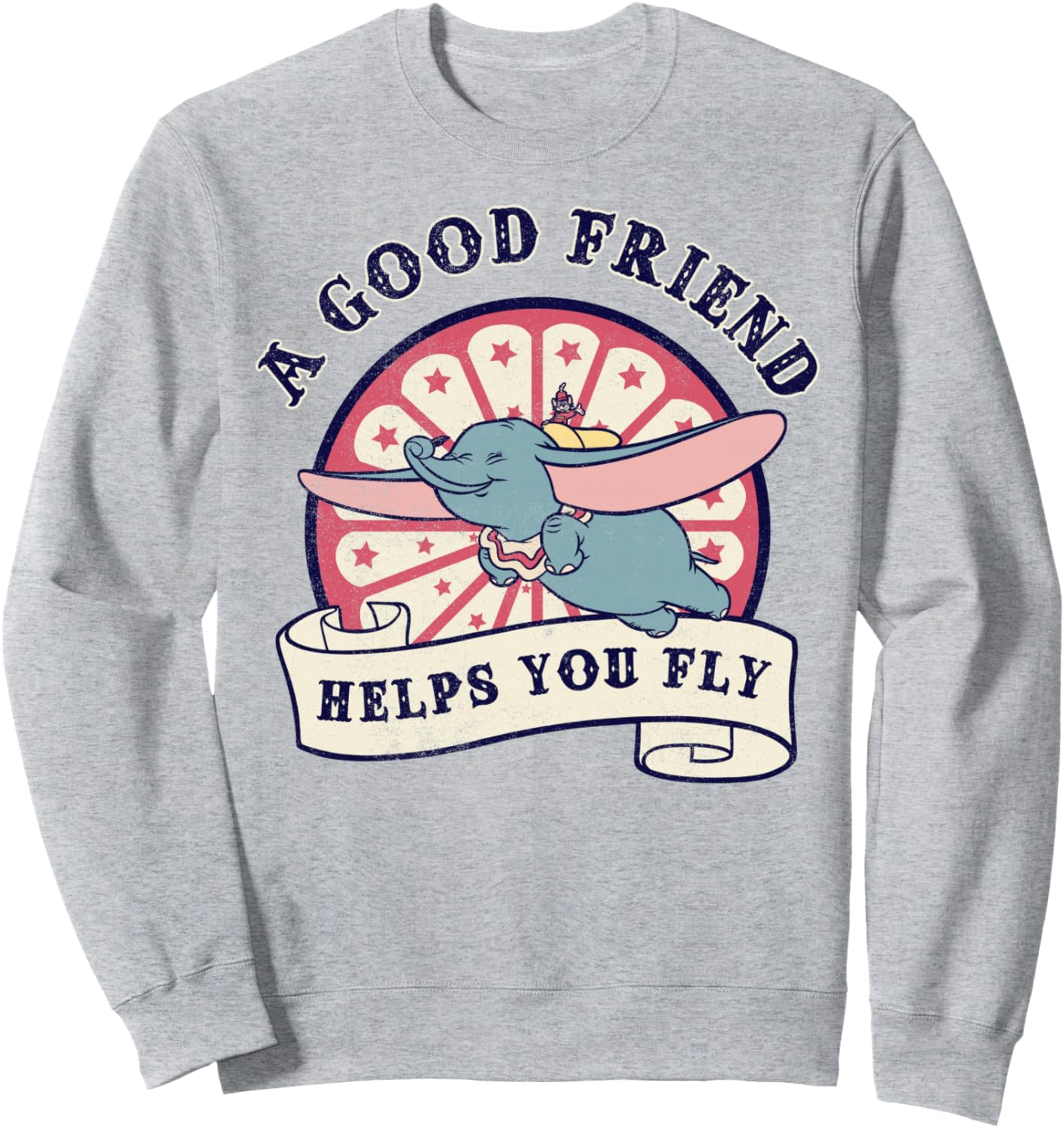 Толстовка Disney Dumbo Хороший друг поможет тебе летать, серый
Толстовка Disney Dumbo Хороший друг поможет тебе летать, серый