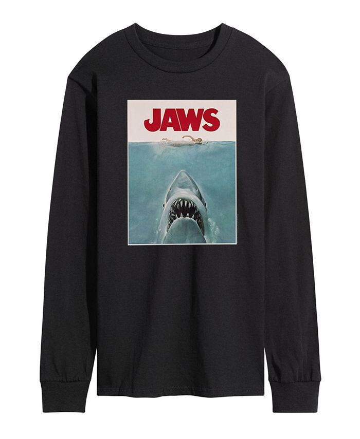 Мужская футболка с длинным рукавом и плакатом Jaws AIRWAVES, черный
Мужская футболка с длинным рукавом и плакатом Jaws AIRWAVES, черный