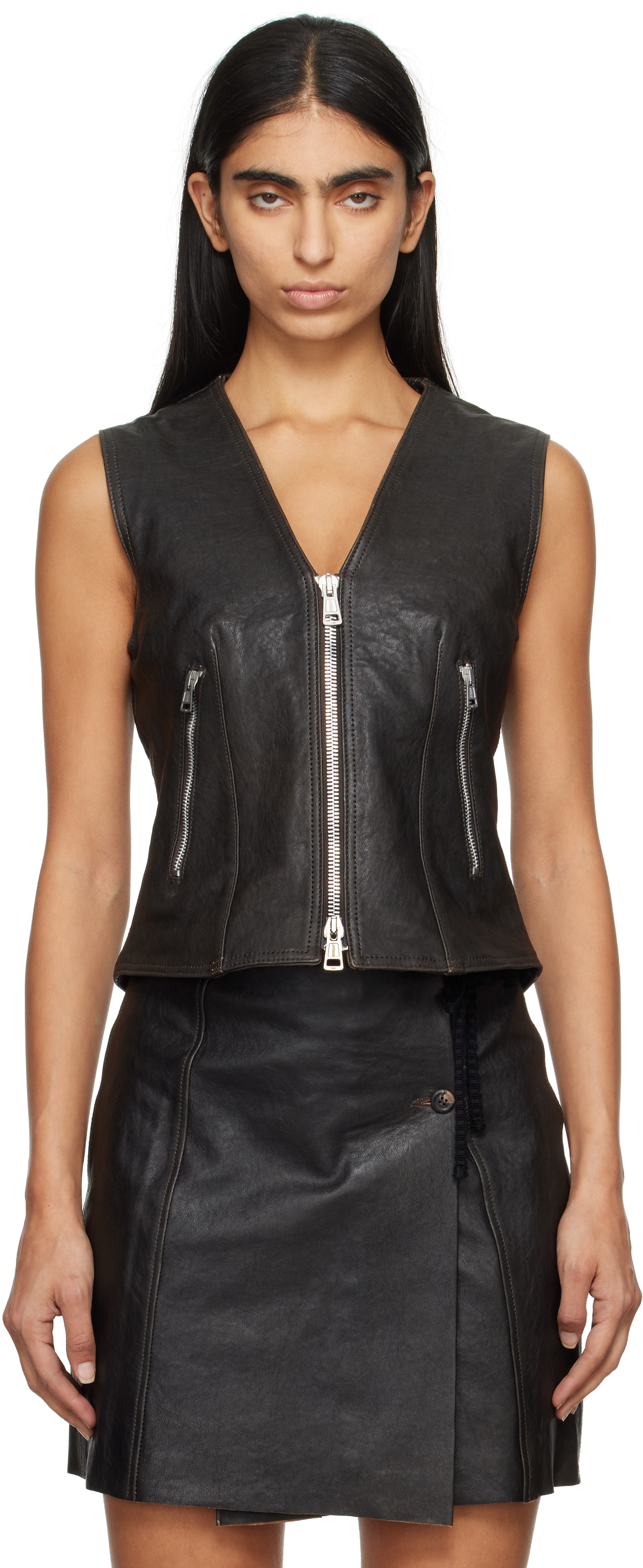 Коричневый кожаный жилет Ripley OUR LEGACY
Коричневый кожаный жилет Ripley OUR LEGACY