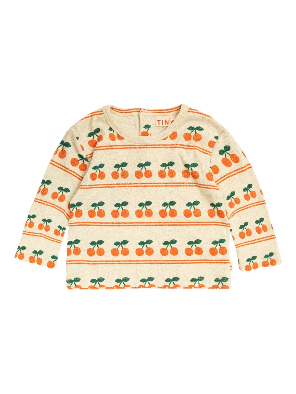 Топ с длинными рукавами в вишневую полоску Tiny Cottons, нейтральный
Топ с длинными рукавами в вишневую полоску Tiny Cottons, нейтральный