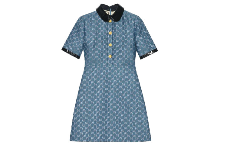 Платье с короткими рукавами женское синее Gucci
Платье с короткими рукавами женское синее Gucci