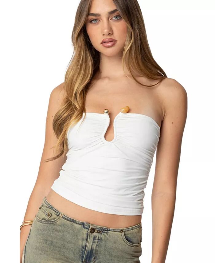 Женский изогнутый U-образный топ без бретелек Edikted, белый
Женский изогнутый U-образный топ без бретелек Edikted, белый