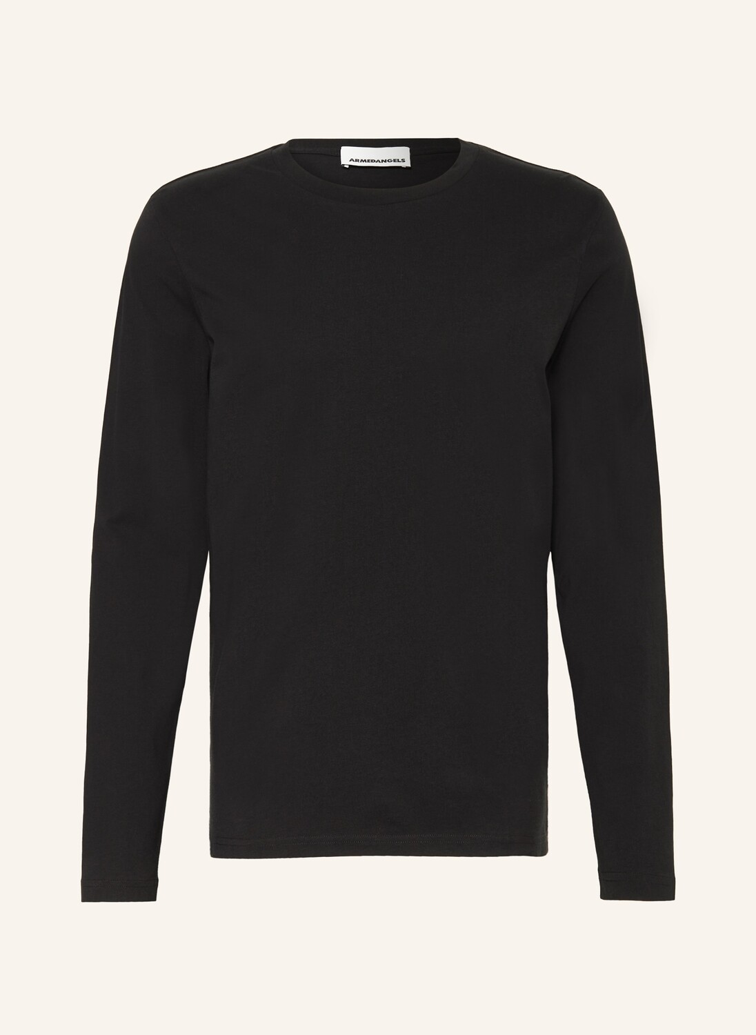 Лонгслив яарло ARMEDANGELS, черный 
Лонгслив яарло ARMEDANGELS, черный