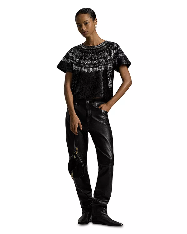 Футболка с пайетками в стиле Fair Isle Ralph Lauren, черный
Футболка с пайетками в стиле Fair Isle Ralph Lauren, черный