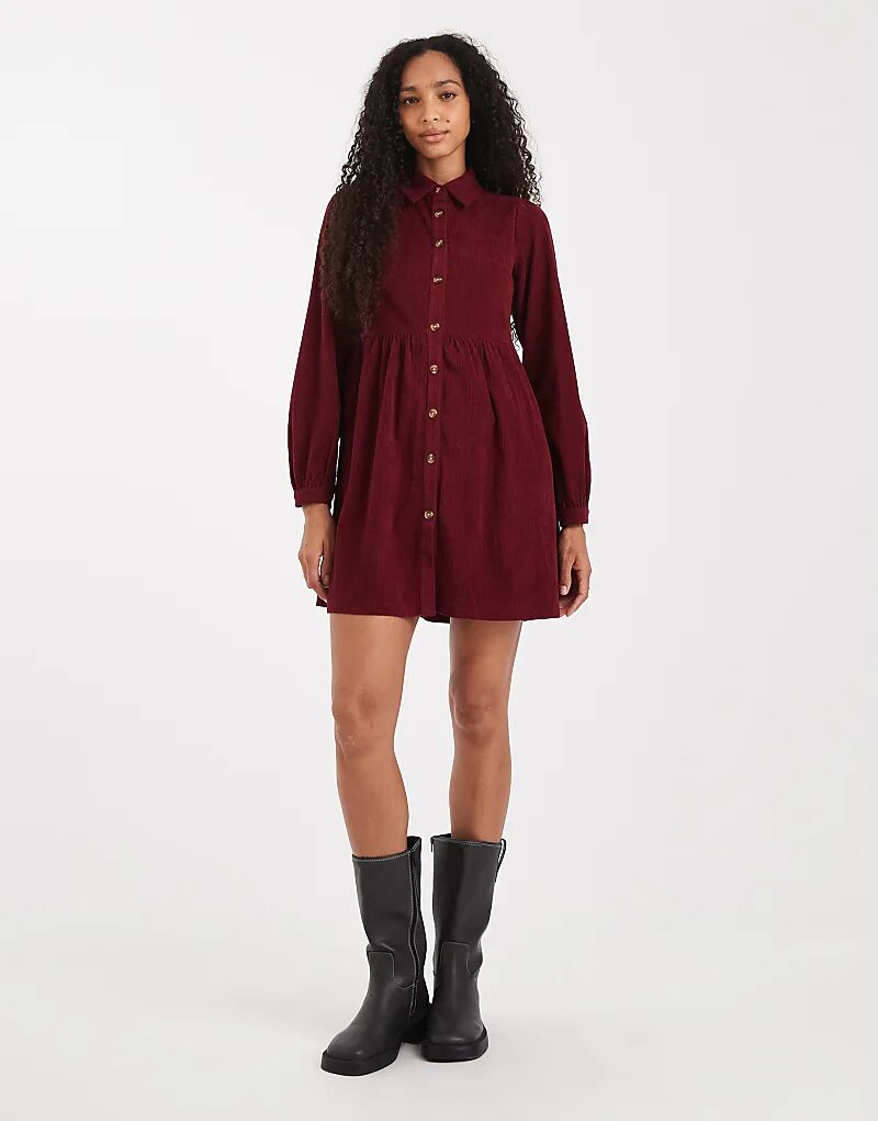 Потертое вельветовое платье-рубашка мини Threadbare
Потертое вельветовое платье-рубашка мини Threadbare