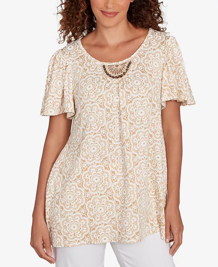 Топ с принтом макраме и бусинами больших размеров Ruby Rd., мультиколор
Топ с принтом макраме и бусинами больших размеров Ruby Rd., мультиколор