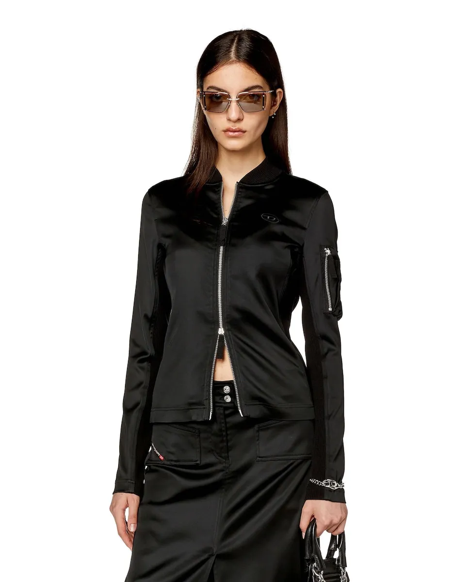 Женская приталенная куртка с застежкой-молнией Diesel, черный
Женская приталенная куртка с застежкой-молнией Diesel, черный