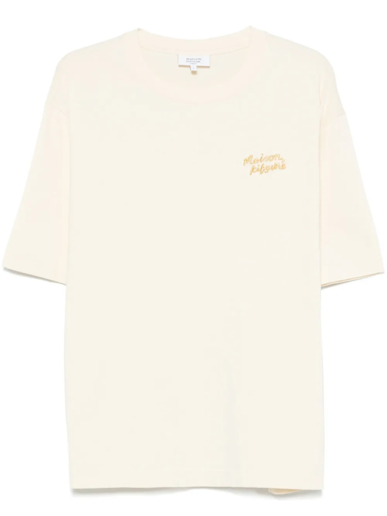 Футболка с вышитым от руки почерком Maison Kitsuné, желтый
Футболка с вышитым от руки почерком Maison Kitsuné, желтый