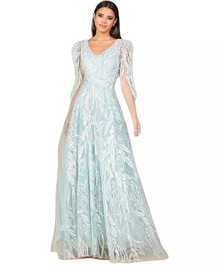 Женское платье с V-образным вырезом и длинными рукавами-накидкой Lara, синий
Женское платье с V-образным вырезом и длинными рукавами-накидкой Lara, синий