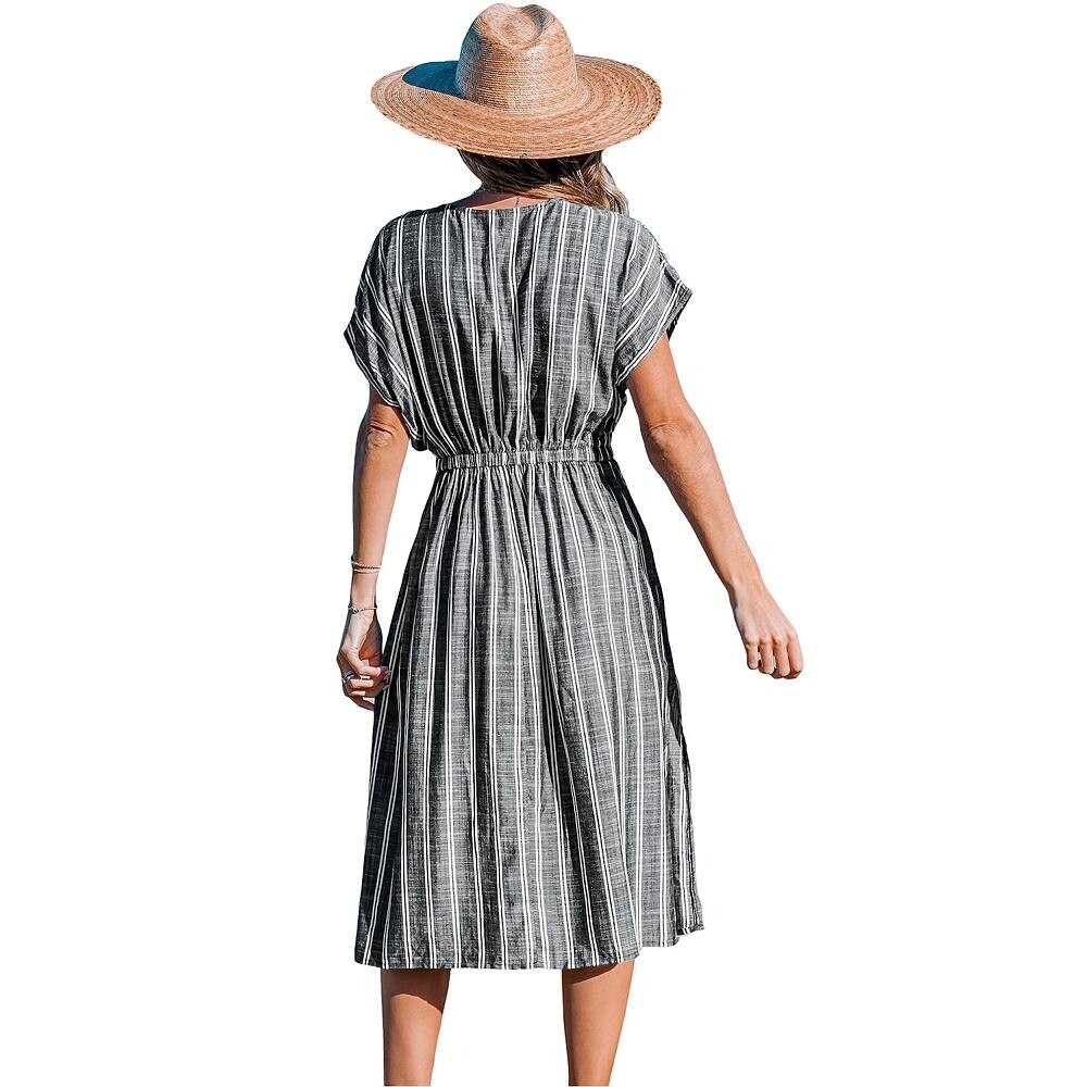 Женское пляжное платье в полоску CUPSHE Shoreline, серый
Женское пляжное платье в полоску CUPSHE Shoreline, серый