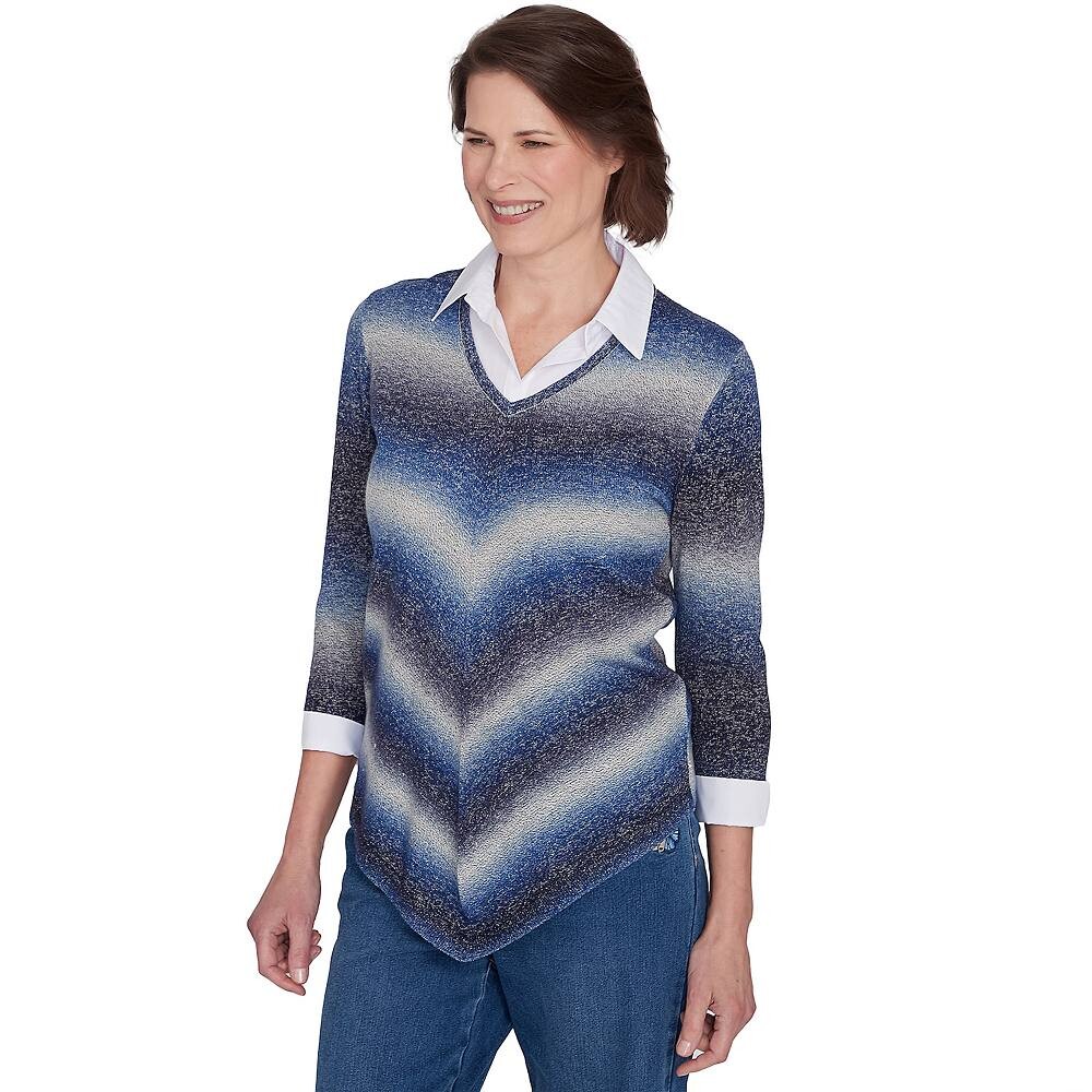 Женский тканый свитер Alfred Dunner Chevron с эффектом омбре, цвет Charcoal
Женский тканый свитер Alfred Dunner Chevron с эффектом омбре, цвет Charcoal