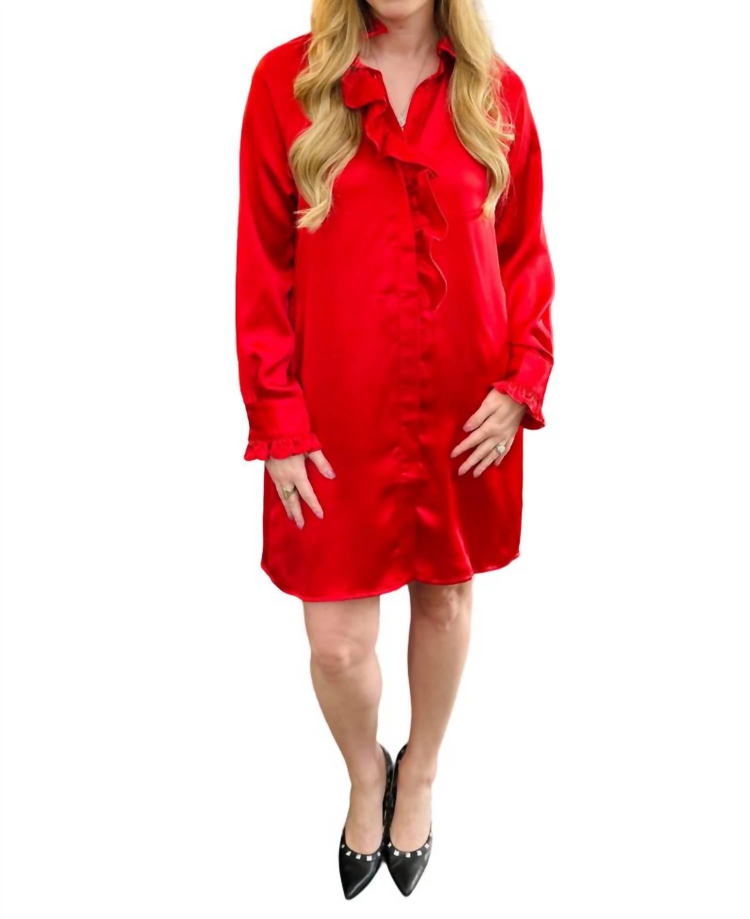 Королевское атласное платье красного цвета Boho Chic 
Королевское атласное платье красного цвета Boho Chic