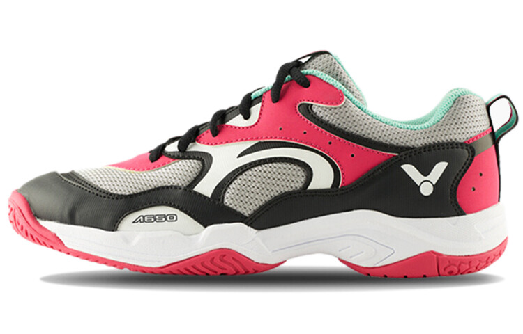 Бадминтонные туфли унисекс с низким верхом розово-красный/черный Victor
Бадминтонные туфли унисекс с низким верхом розово-красный/черный Victor