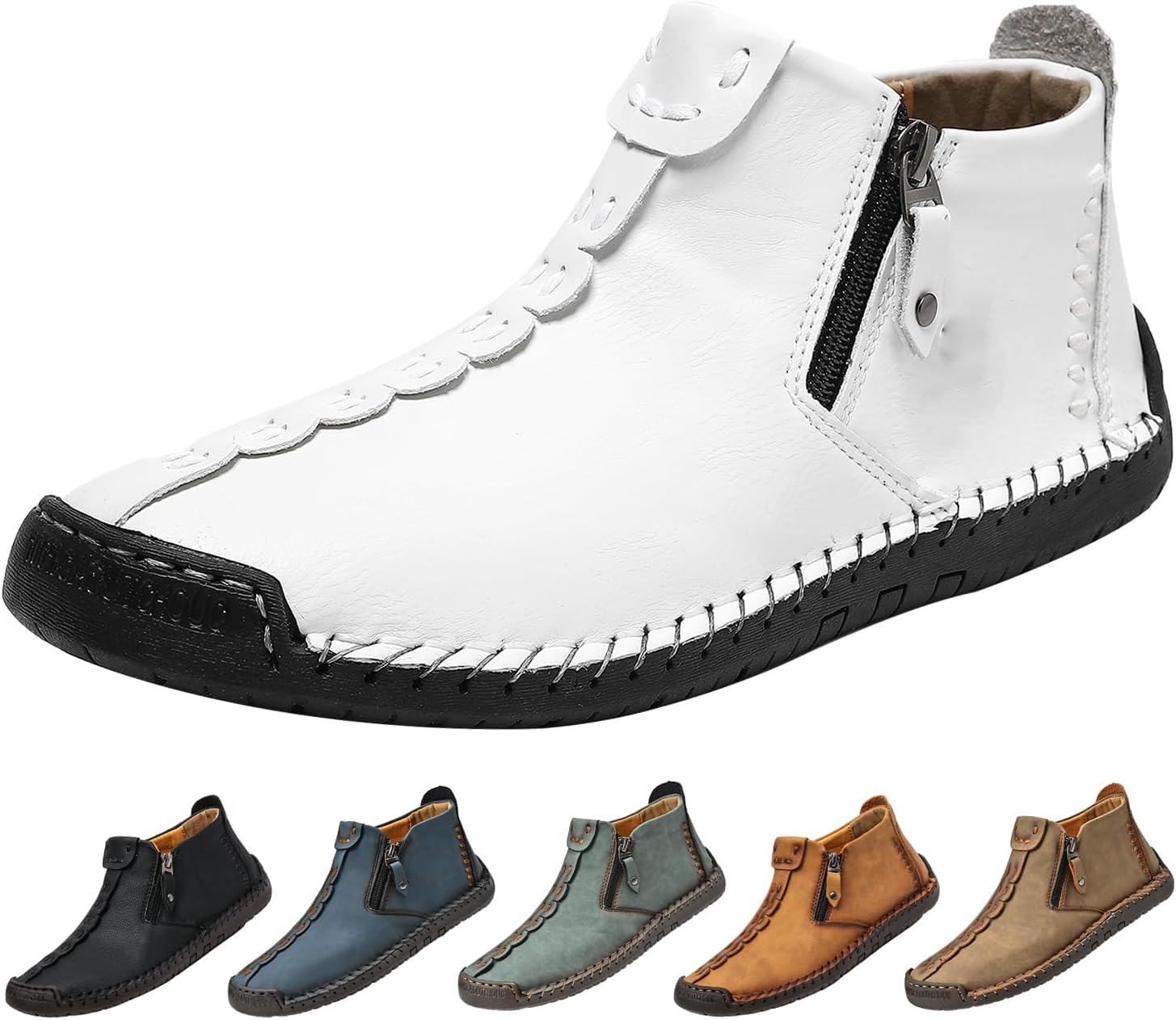 Мужские полу-высокие ботинки Чакка, винтажный комфорт, ручная строчка, кожаные, водонепроницаемые, противоскользящие с молнией, для путешествий и походов Hneowgn, белый
Мужские полу-высокие ботинки Чакка, винтажный комфорт, ручная строчка, кожаные, водонепроницаемые, противоскользящие с молнией, для путешествий и походов Hneowgn, белый
