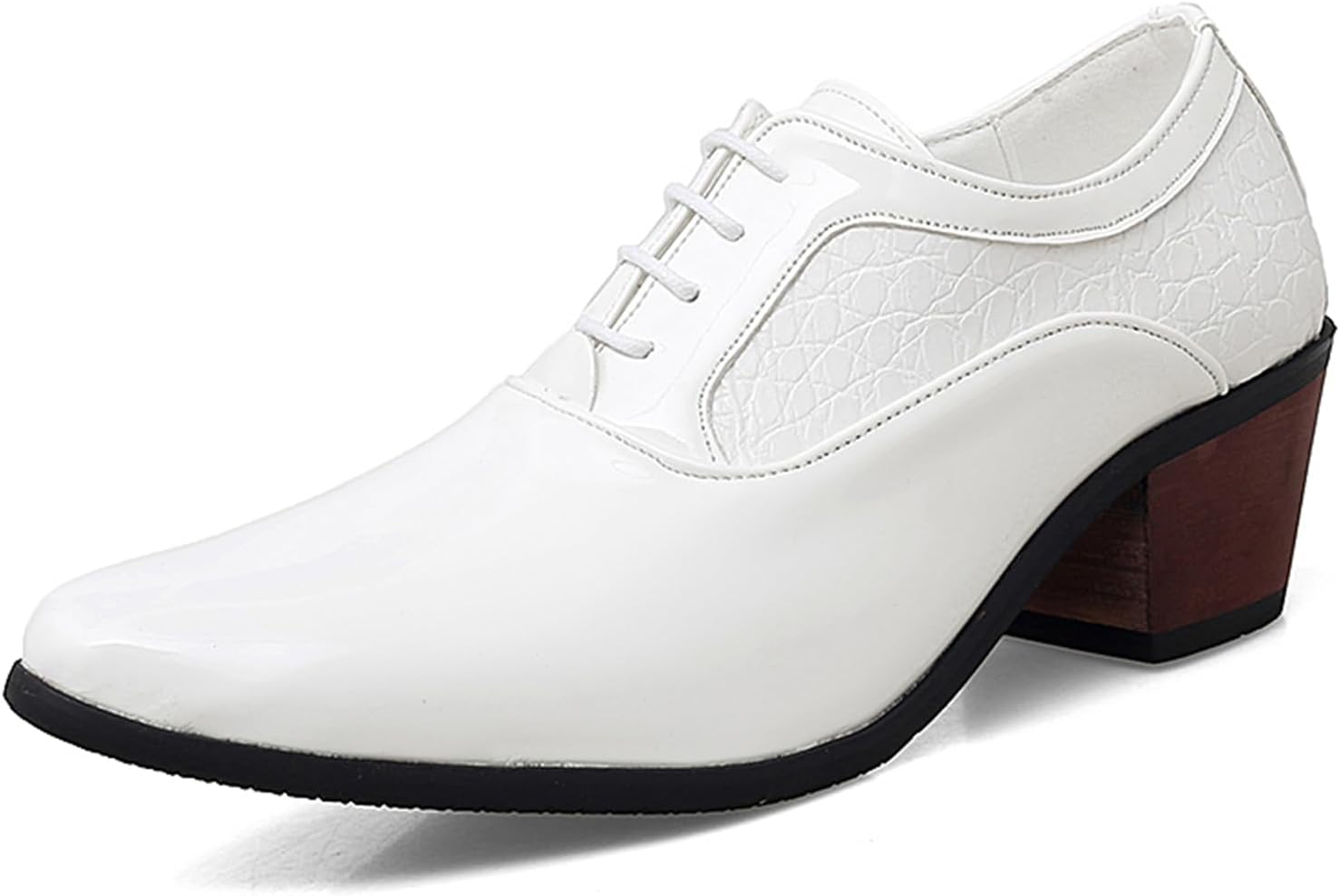 Мужские дерби-оксфорды с острым носком из лакированной кожи, классические шнурованные низкие туфли на высоком каблуке для моды, выпускного, бизнеса и свадеб Abborora, белый
Мужские дерби-оксфорды с острым носком из лакированной кожи, классические шнурованные низкие туфли на высоком каблуке для моды, выпускного, бизнеса и свадеб Abborora, белый