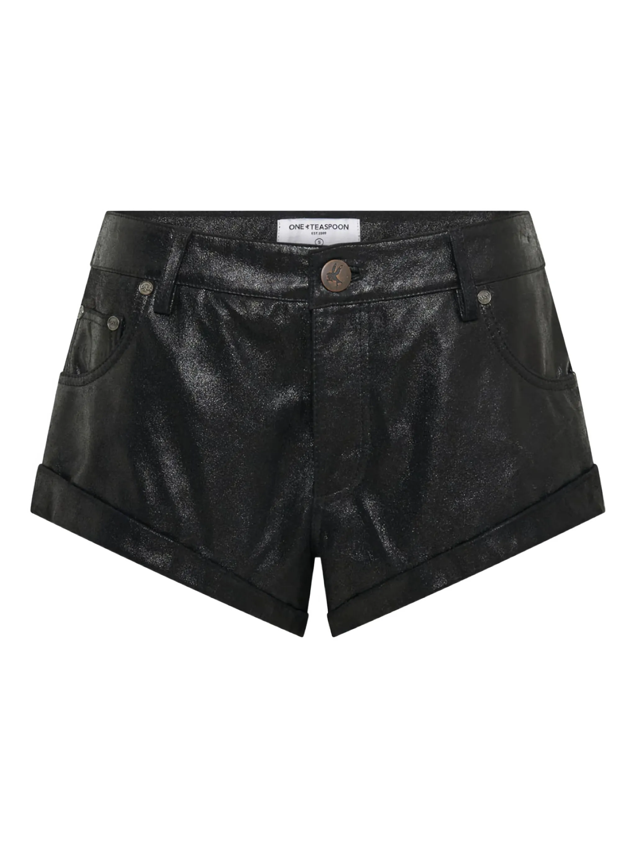 Кожаные шорты с манжетами One Teaspoon, черный
Кожаные шорты с манжетами One Teaspoon, черный